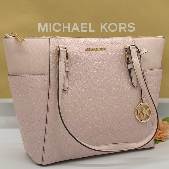 MICHAEL KORS CHARLOTTE LARGE TZ TOTE POWDER BLUSH - Picture 3 of 16
